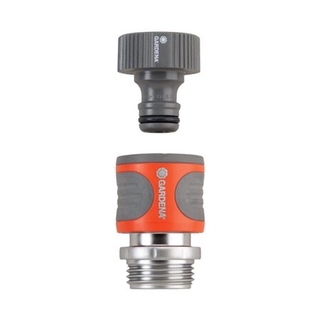Gardena 39043 0.62 &amp; 0.5 in. Premium Tap To Hose Connector Set Nylon-ABS GA7547